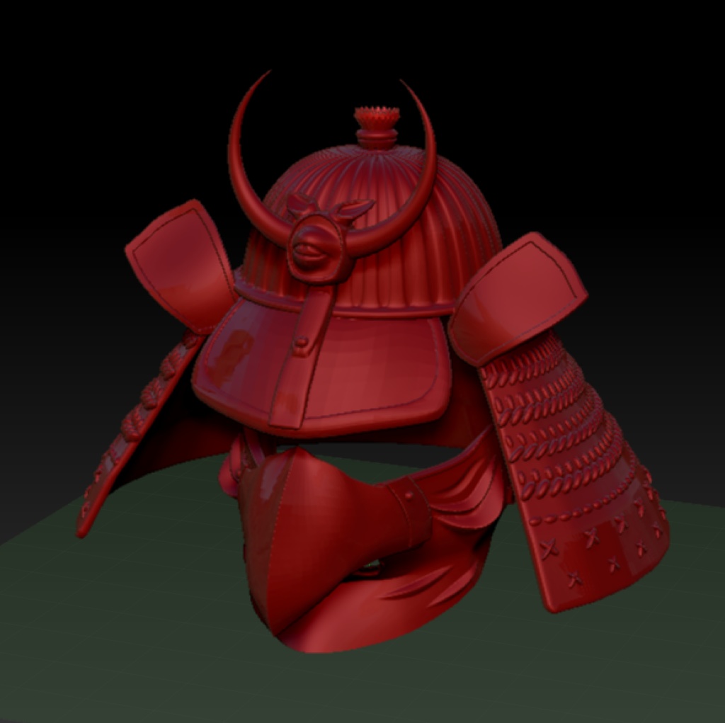 3D鴉天狗兜 「.obj」