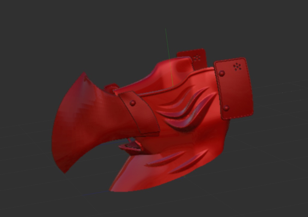 3D鴉天狗兜 「.obj」