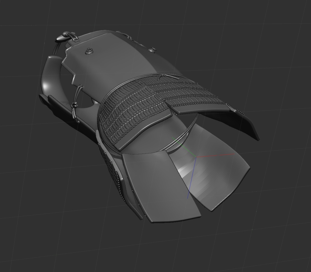 3D日本鎧 胴 「.obj」