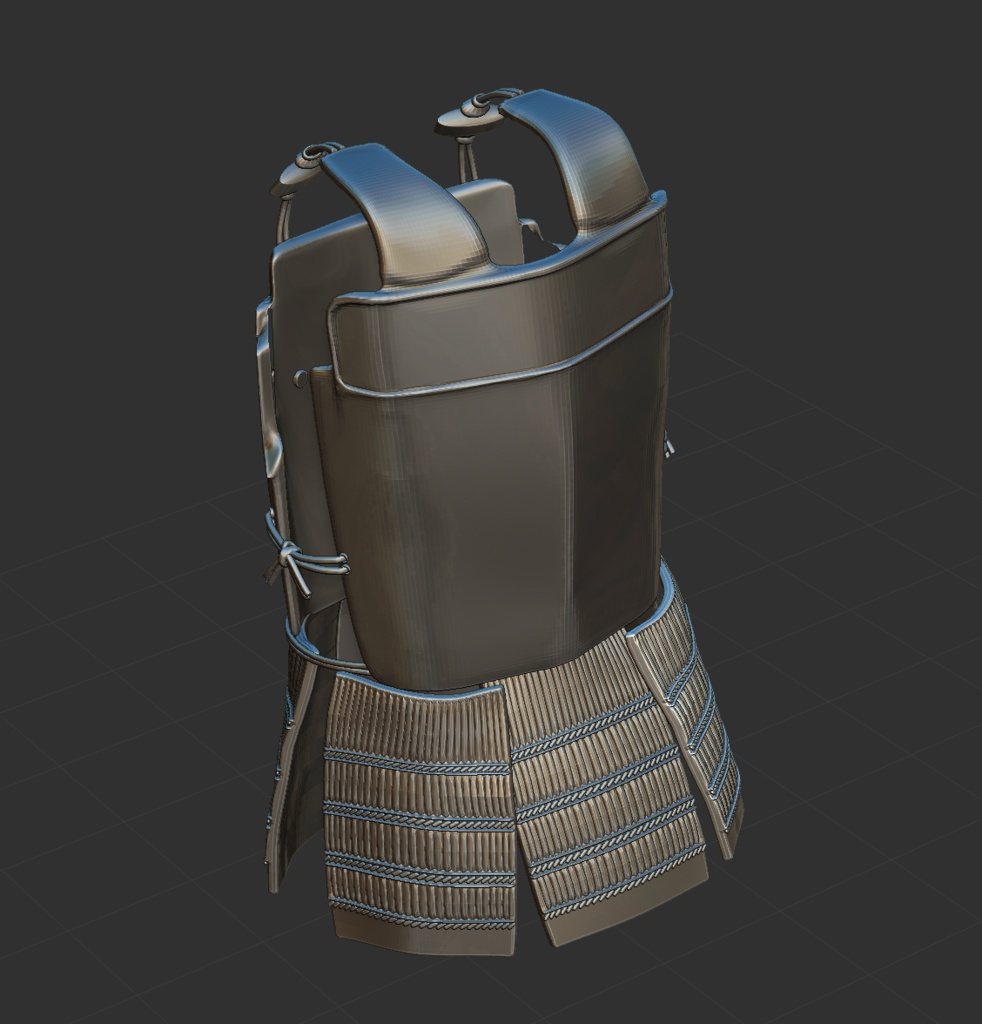 3D日本鎧 胴 「.obj」