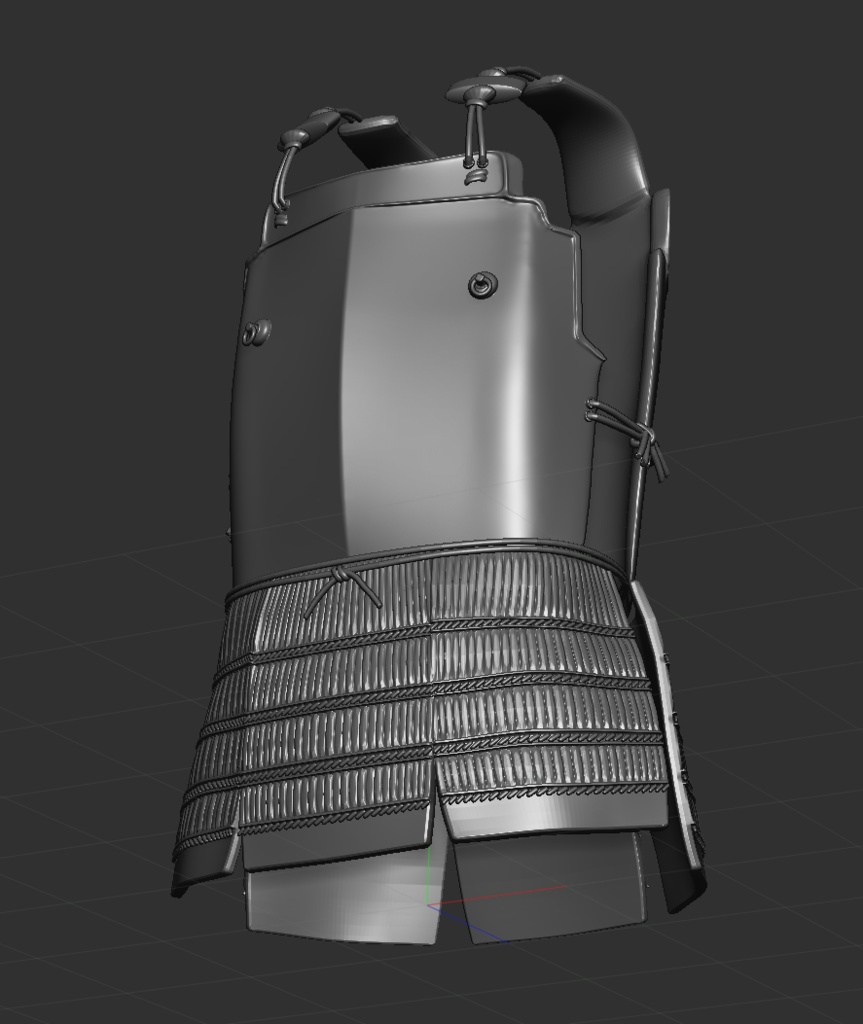3D日本鎧 胴 「.obj」