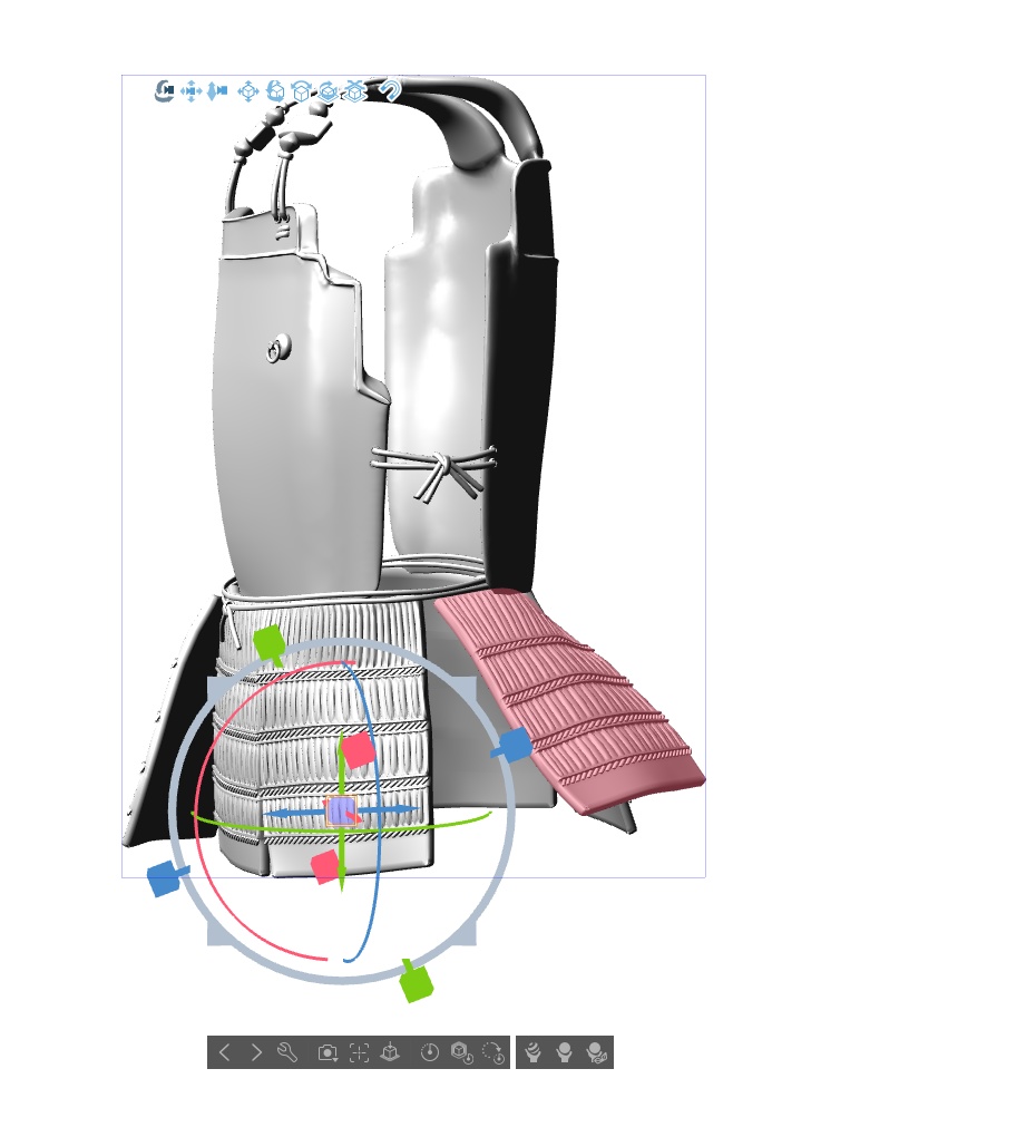 3D日本鎧 胴 「.obj」