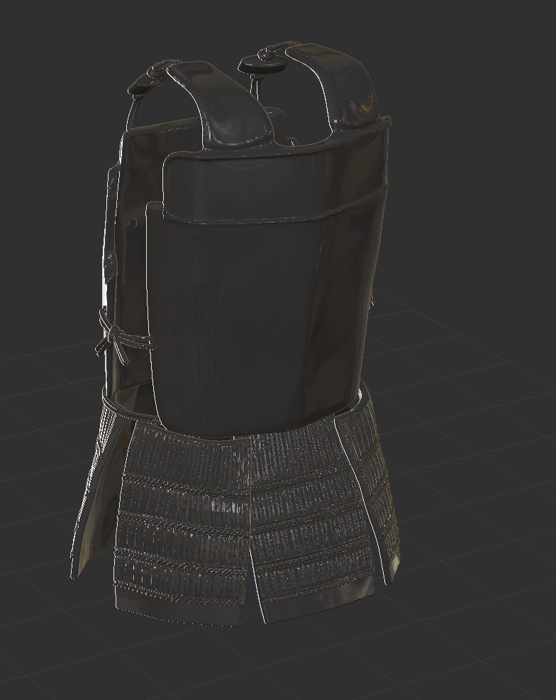 3D日本鎧 胴 「.obj」