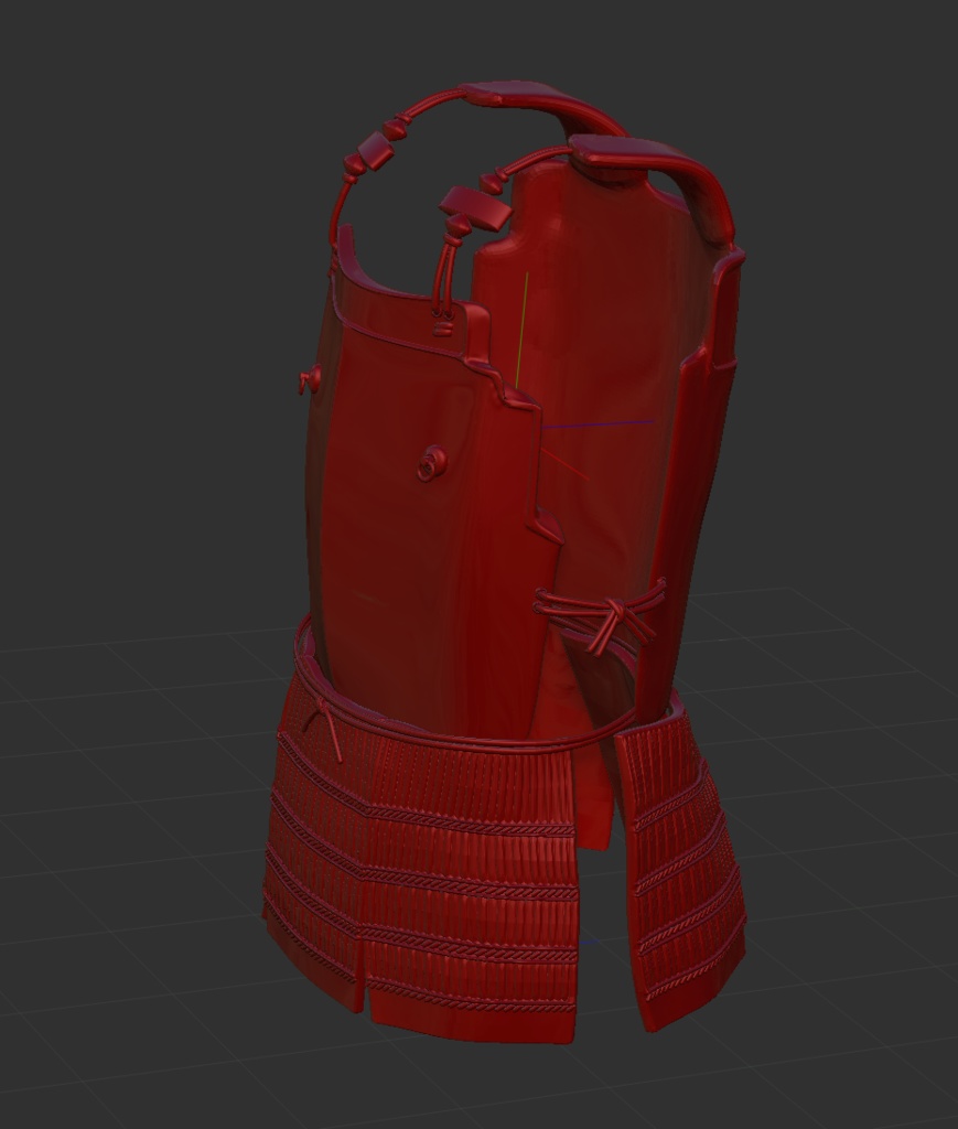 3D日本鎧 胴 「.obj」