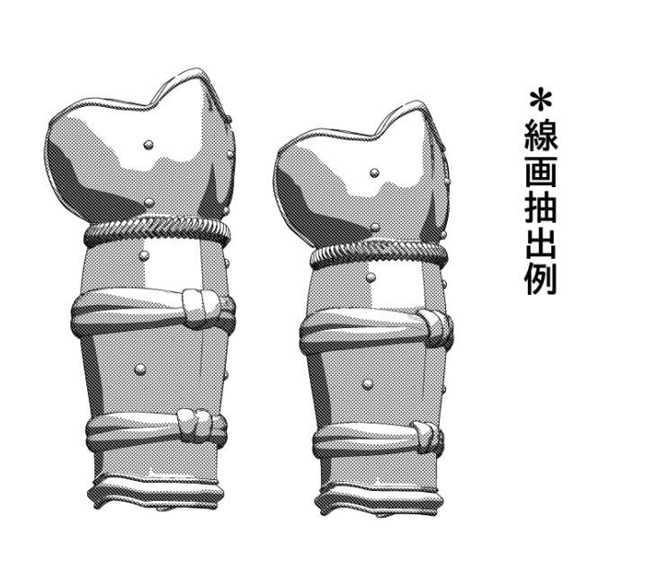 3D 日本甲冑 脛当て「.obj」