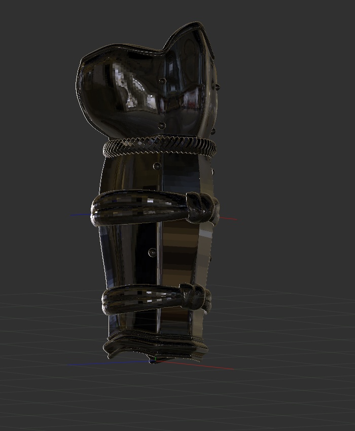 3D 日本甲冑 脛当て「.obj」