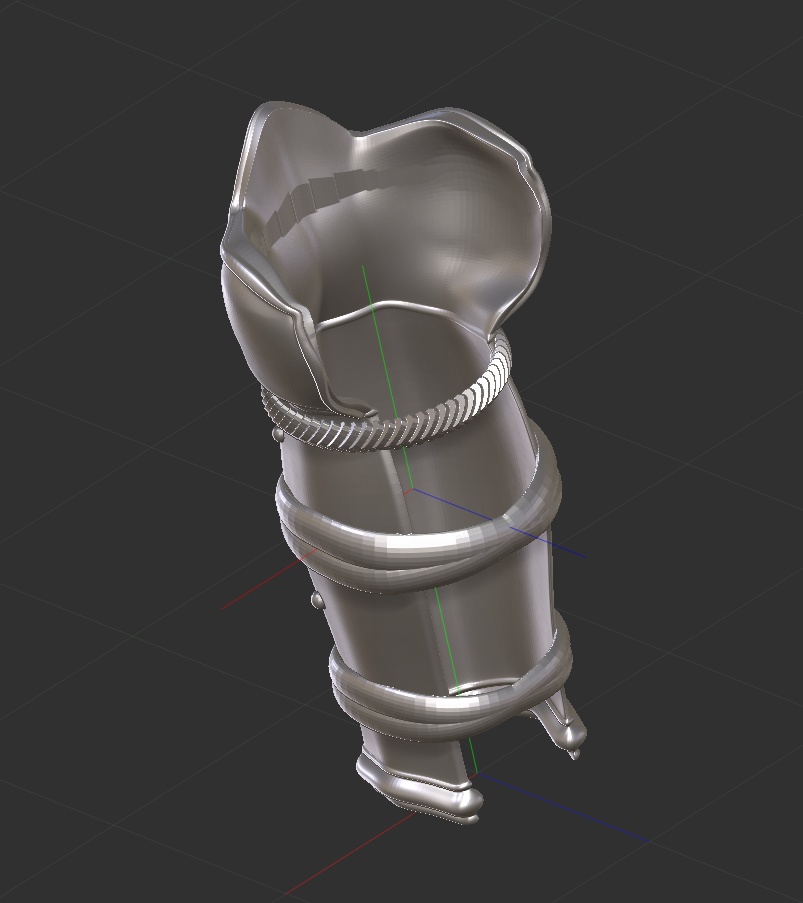 3D 日本甲冑 脛当て「.obj」