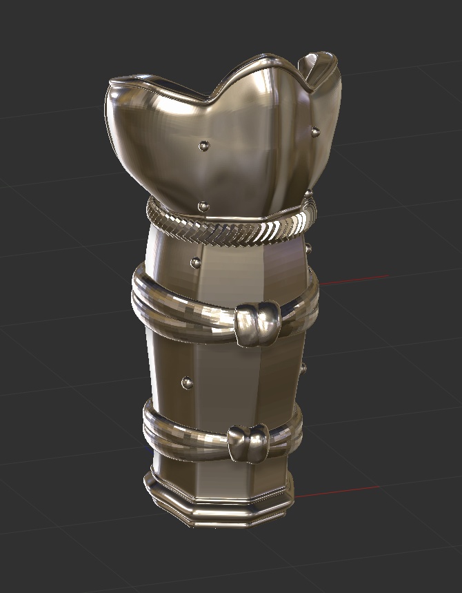 3D 日本甲冑 脛当て「.obj」