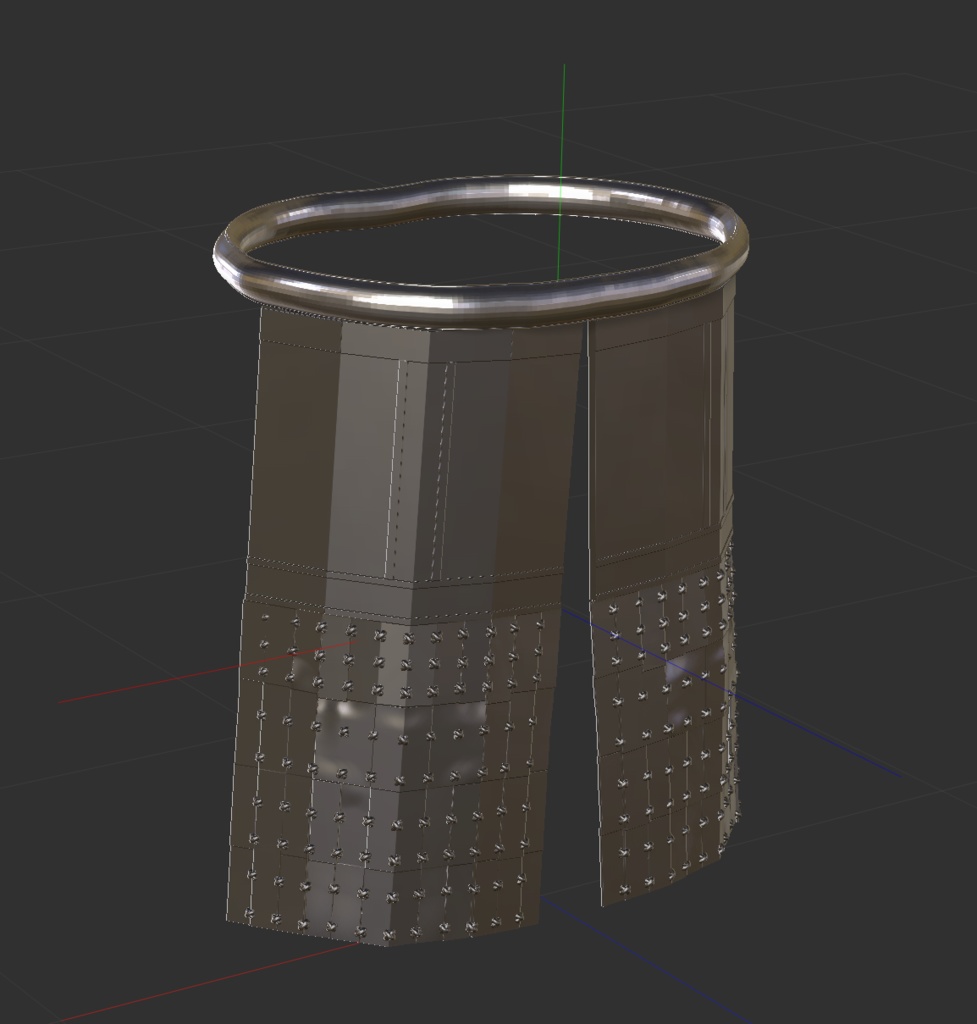 3D 日本甲冑 佩楯(はいだて)「.obj」