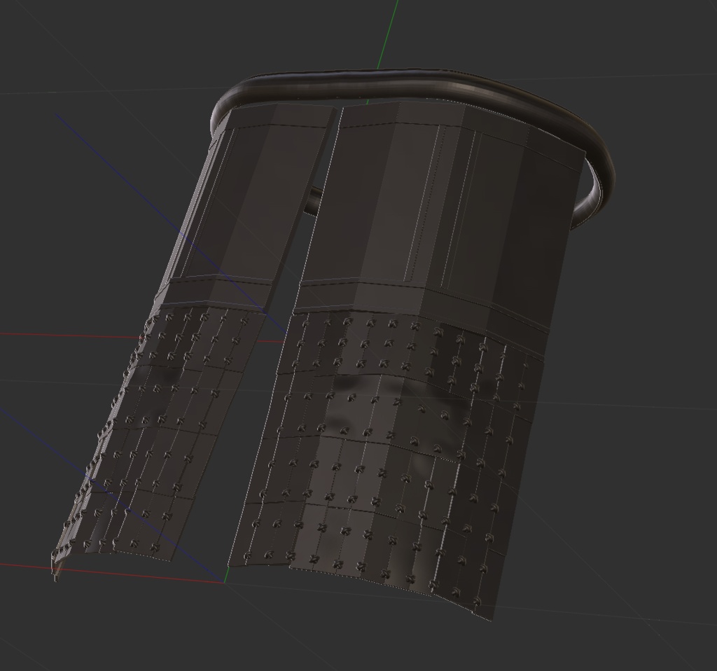 3D 日本甲冑 佩楯(はいだて)「.obj」