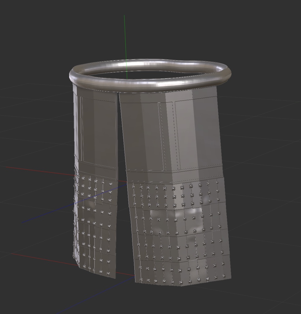 3D 日本甲冑 佩楯(はいだて)「.obj」