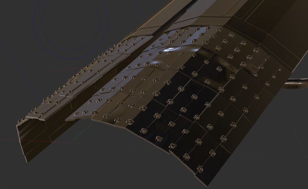 3D 日本甲冑 佩楯(はいだて)「.obj」