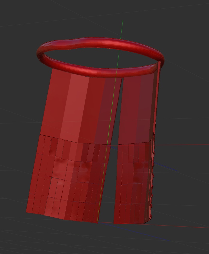 3D 日本甲冑 佩楯(はいだて)「.obj」