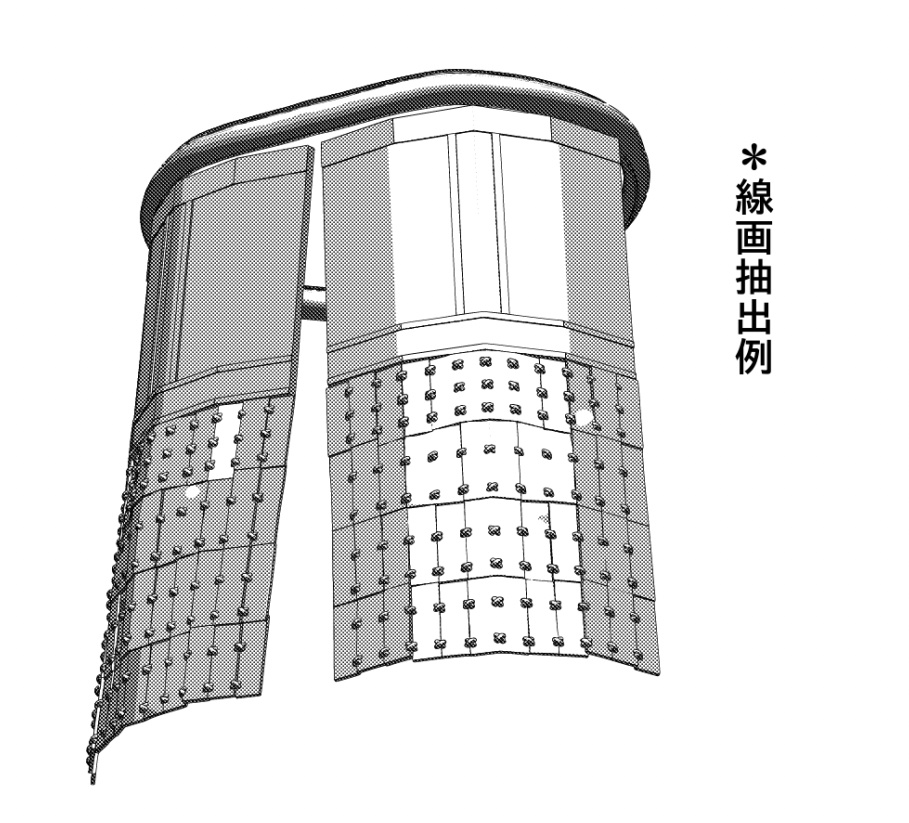 3D 日本甲冑 佩楯(はいだて)「.obj」