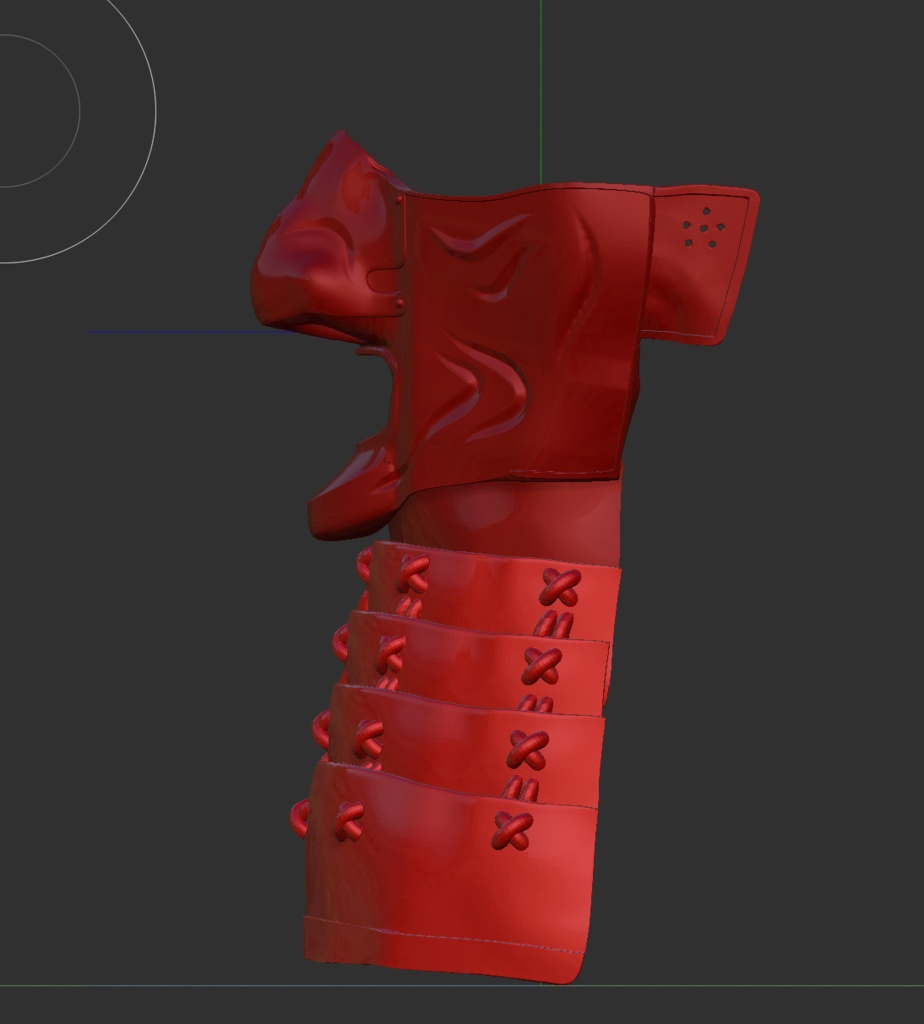 3D日本鎧 面頬(めんぽお)「.obj」