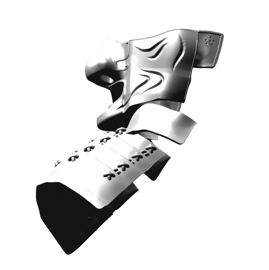 3D日本鎧 面頬(めんぽお)「.obj」