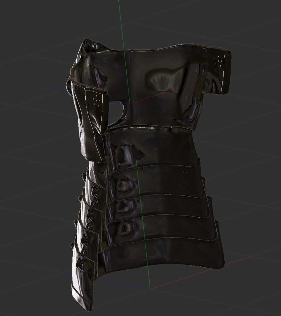 3D日本鎧 面頬(めんぽお)「.obj」