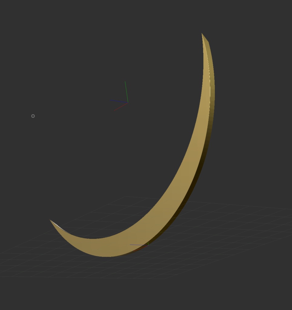 3D 弦月形前立 「.obj」