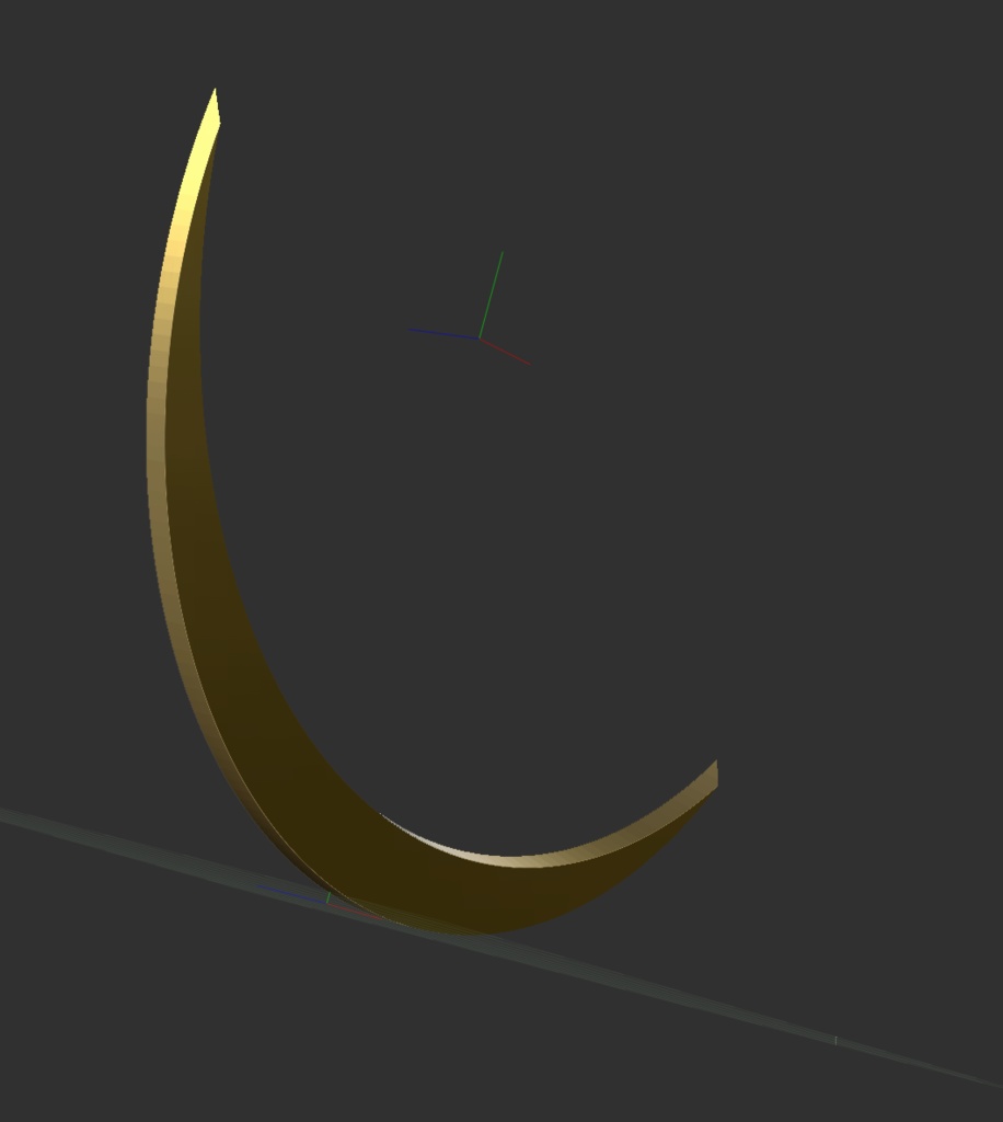 3D 弦月形前立 「.obj」