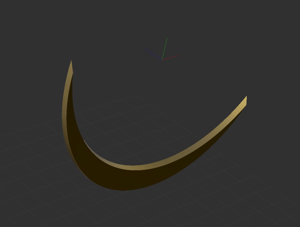 3D 弦月形前立 「.obj」