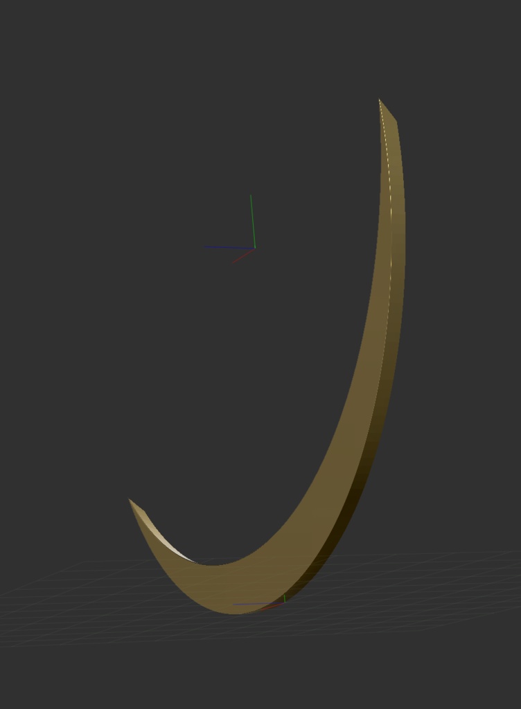 3D 弦月形前立 「.obj」