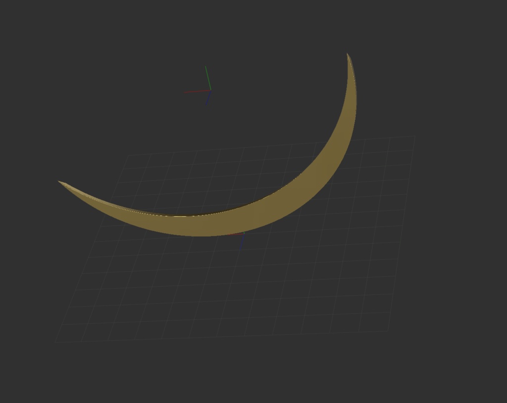 3D 弦月形前立 「.obj」