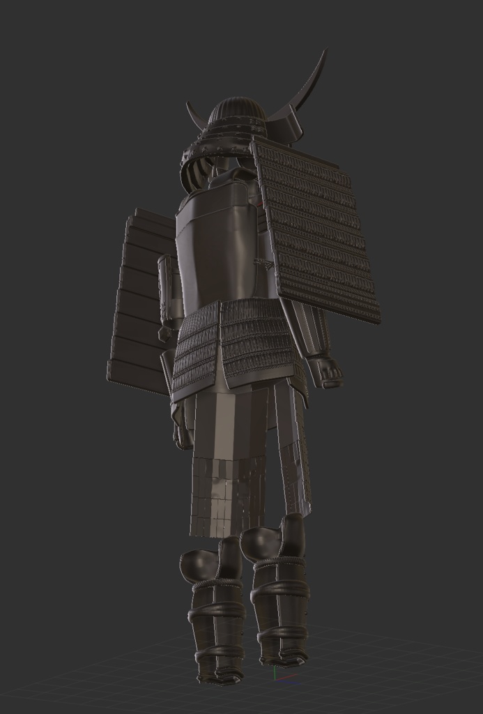 3D 日本甲冑(全身)「.obj」