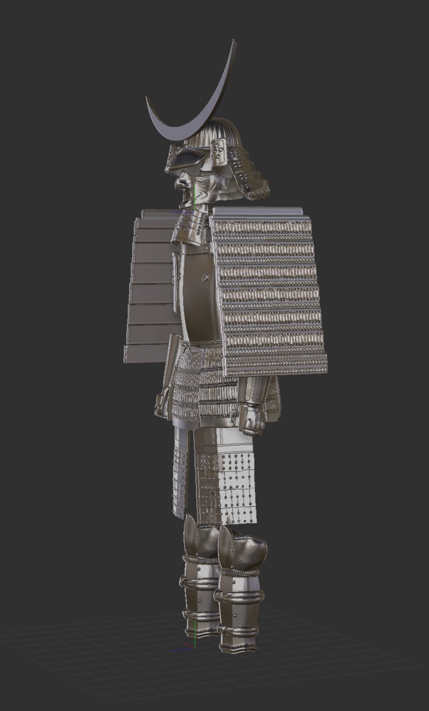 3D 日本甲冑(全身)「.obj」