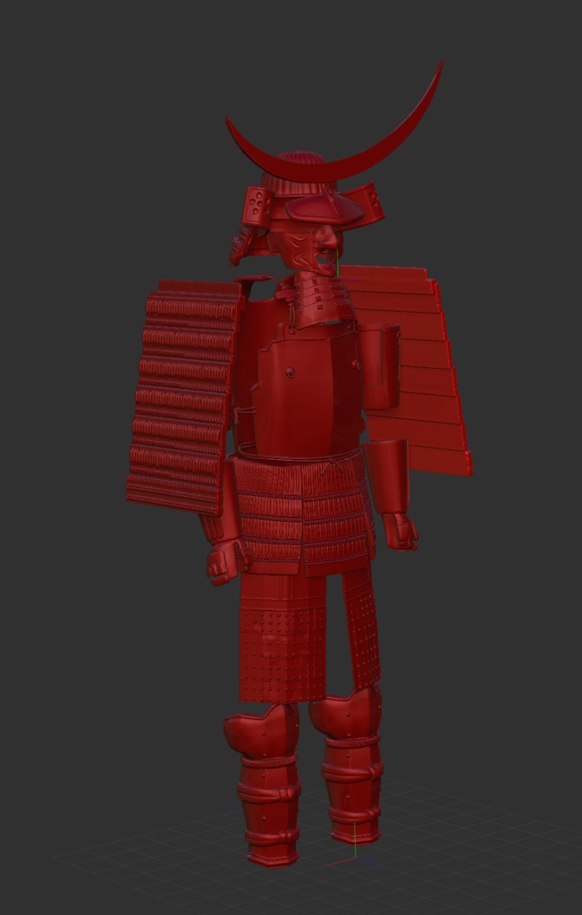 3D 日本甲冑(全身)「.obj」