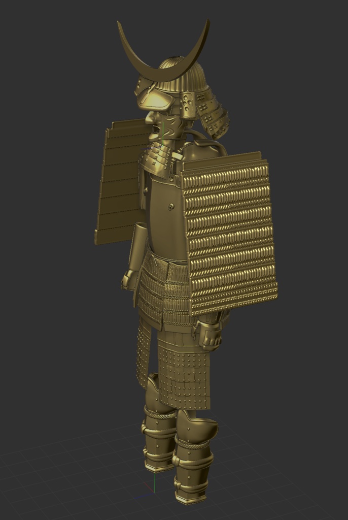 3D 日本甲冑(全身)「.obj」