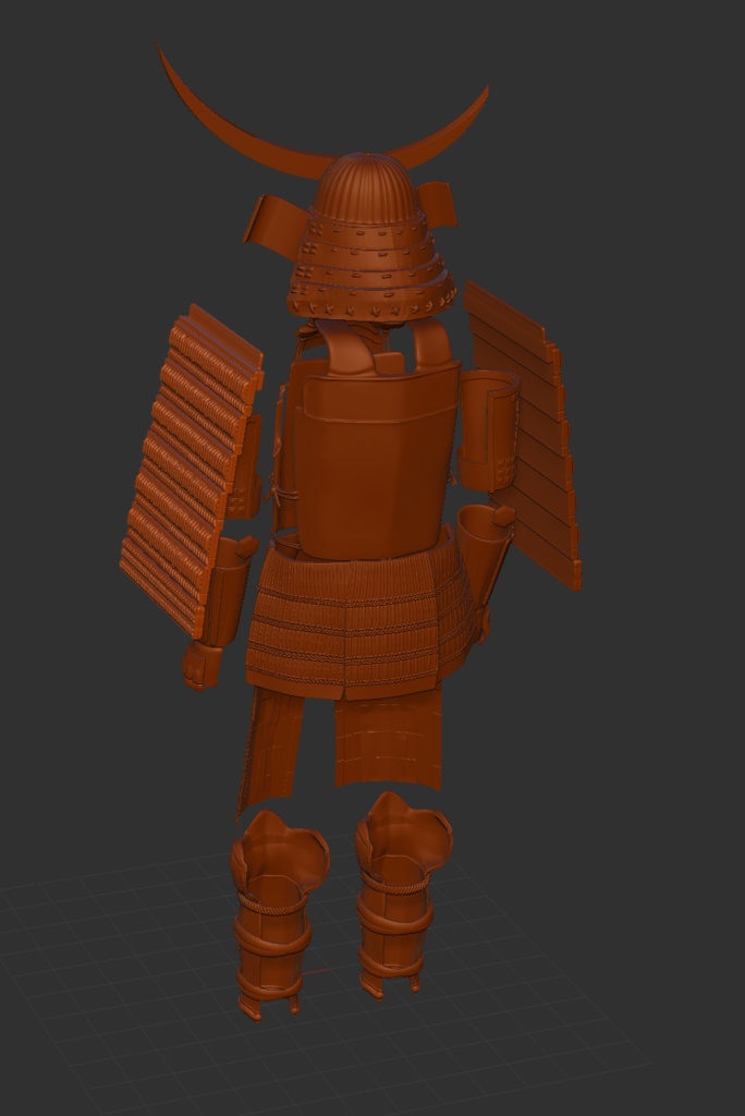 3D 日本甲冑(全身)「.obj」