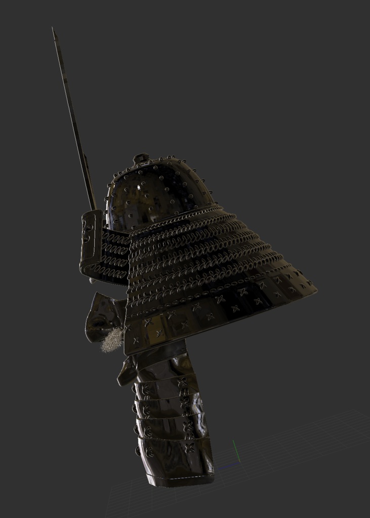 3D 日本将軍兜 「.obj」