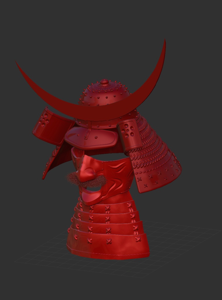 3D 日本将軍兜 「.obj」
