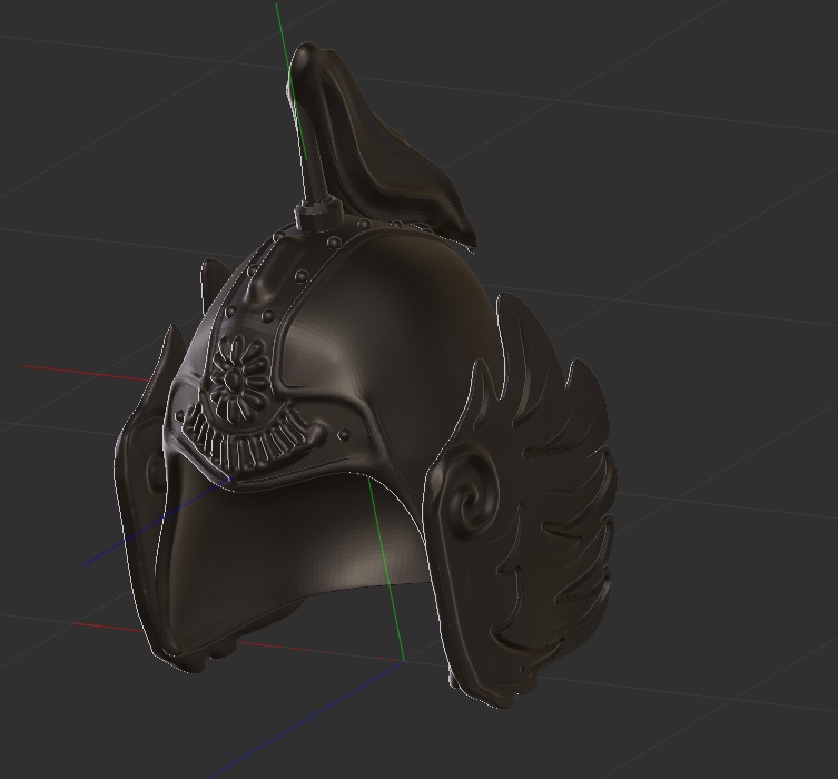 3D 中国武将の兜 「.obj」