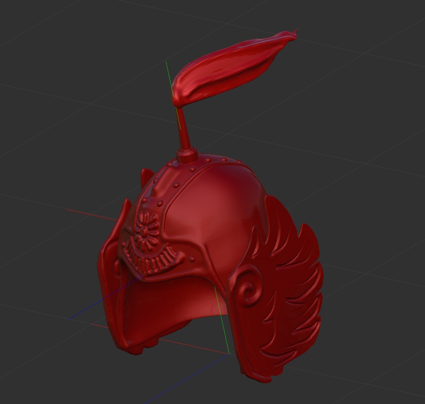 3D 中国武将の兜 「.obj」