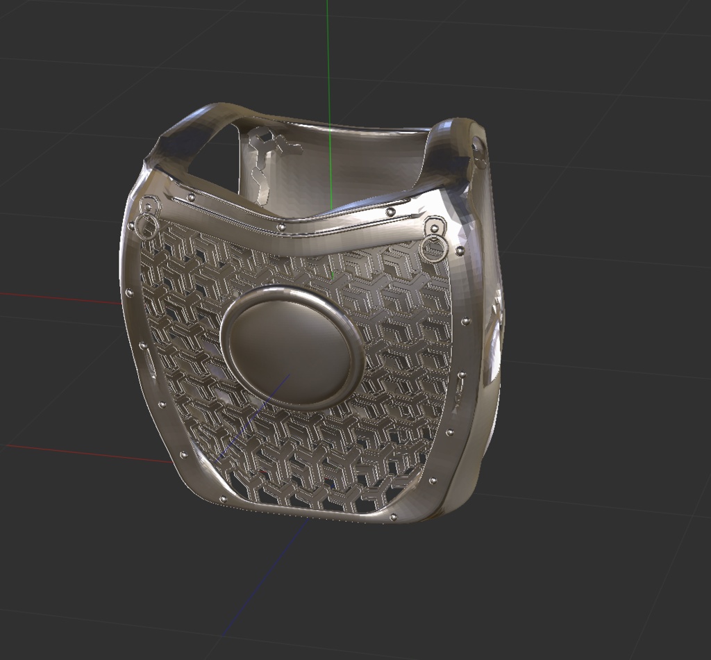 3D 中国武将の甲冑の胴 「.obj」