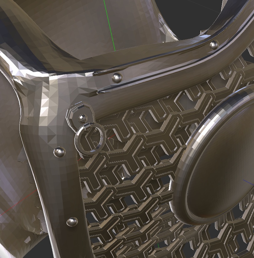 3D 中国武将の甲冑の胴 「.obj」