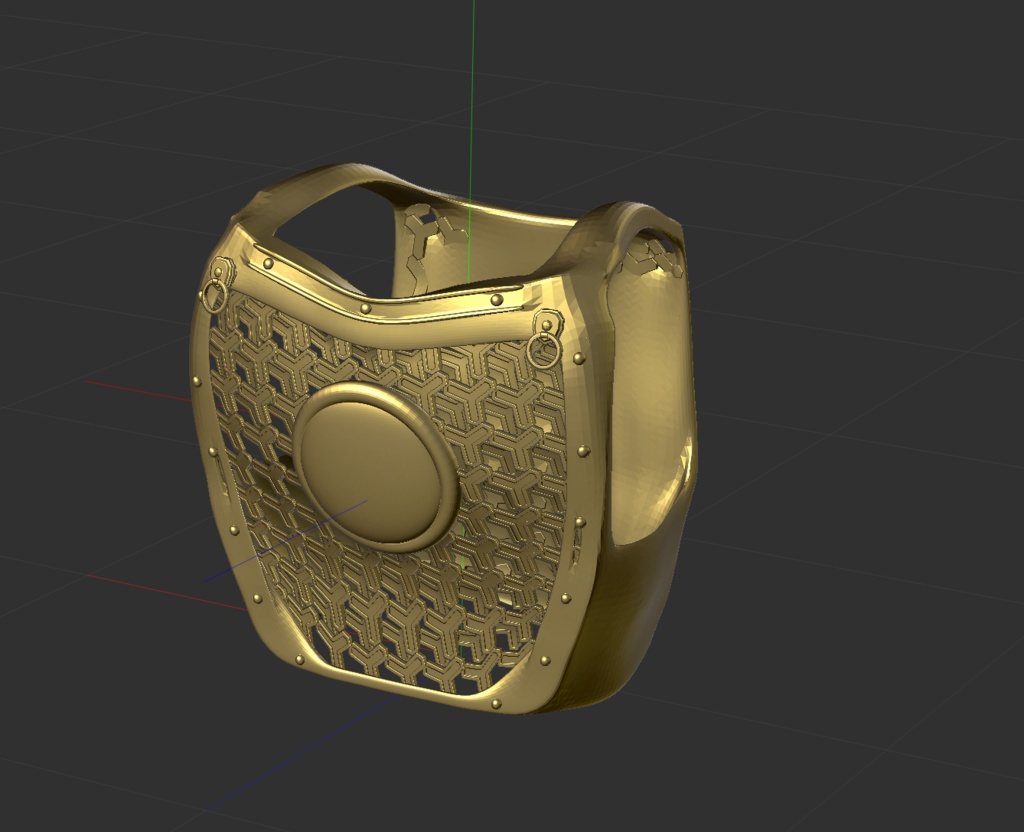 3D 中国武将の甲冑の胴 「.obj」