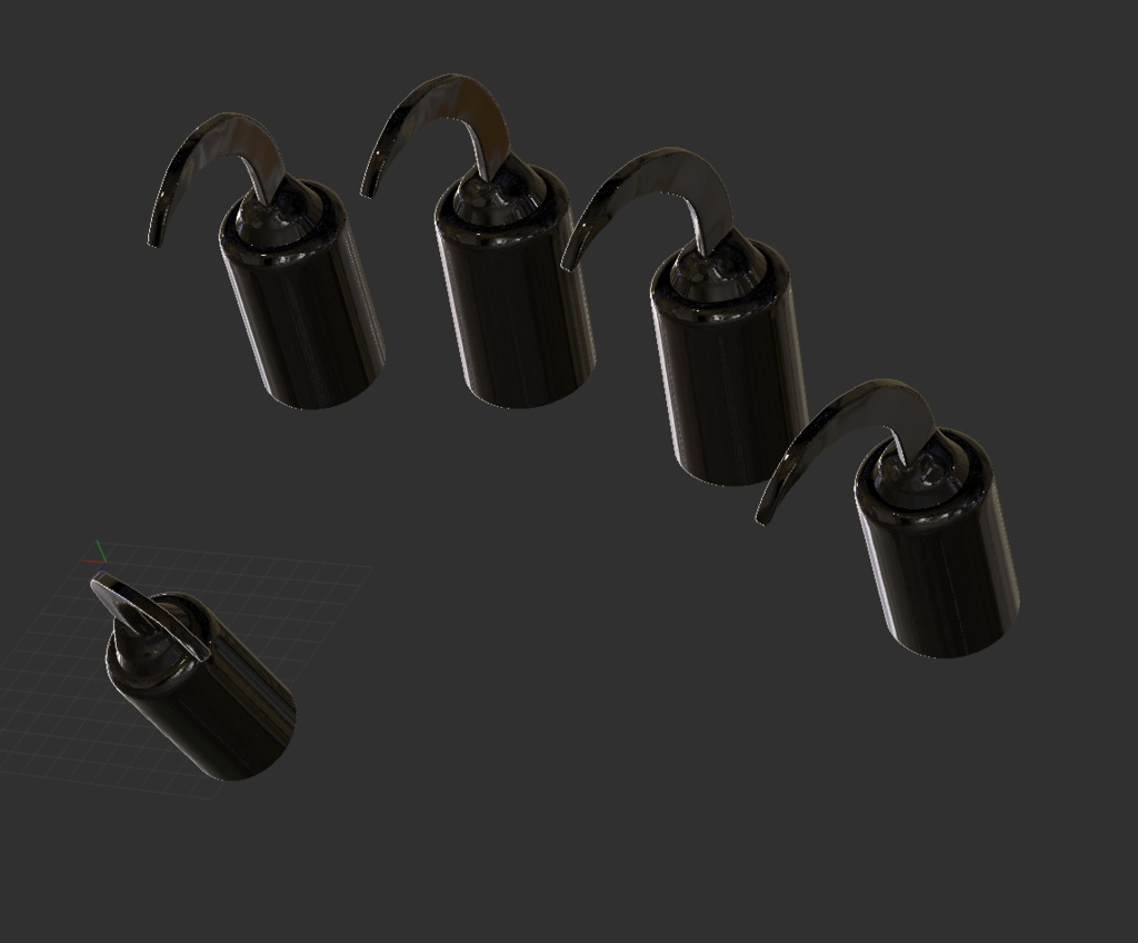 3D猫手(忍具)「.obj」