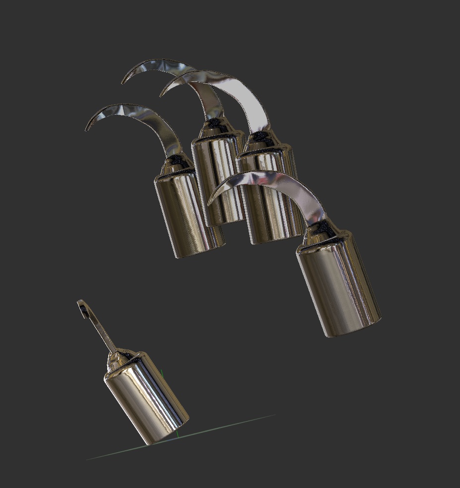 3D猫手(忍具)「.obj」