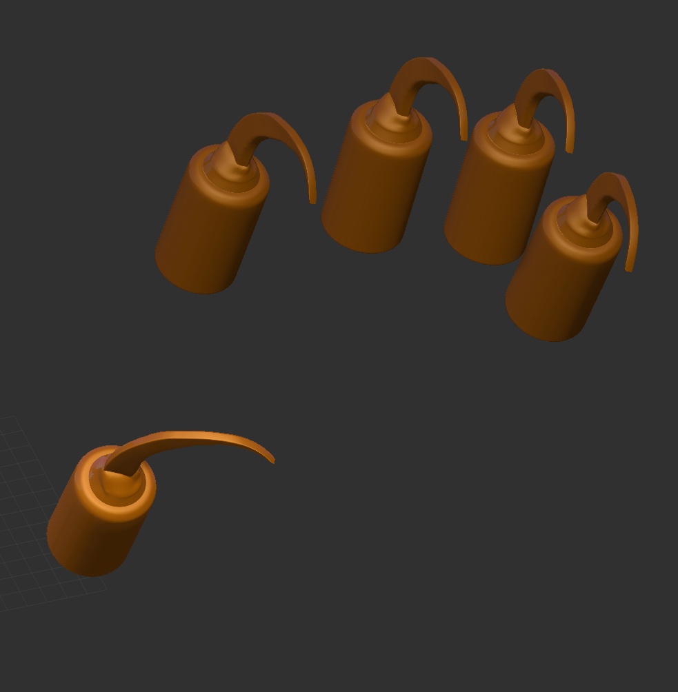 3D猫手(忍具)「.obj」