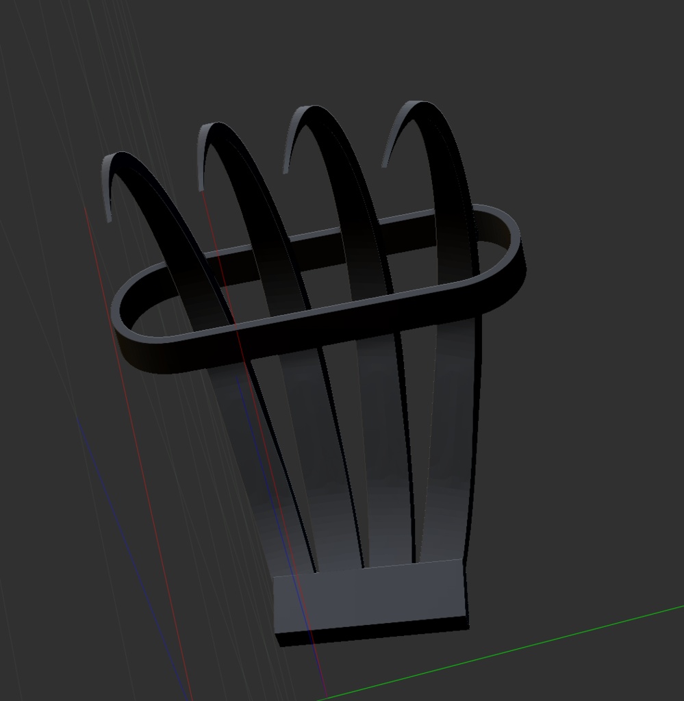 3D 手甲鉤(忍具)「.obj」