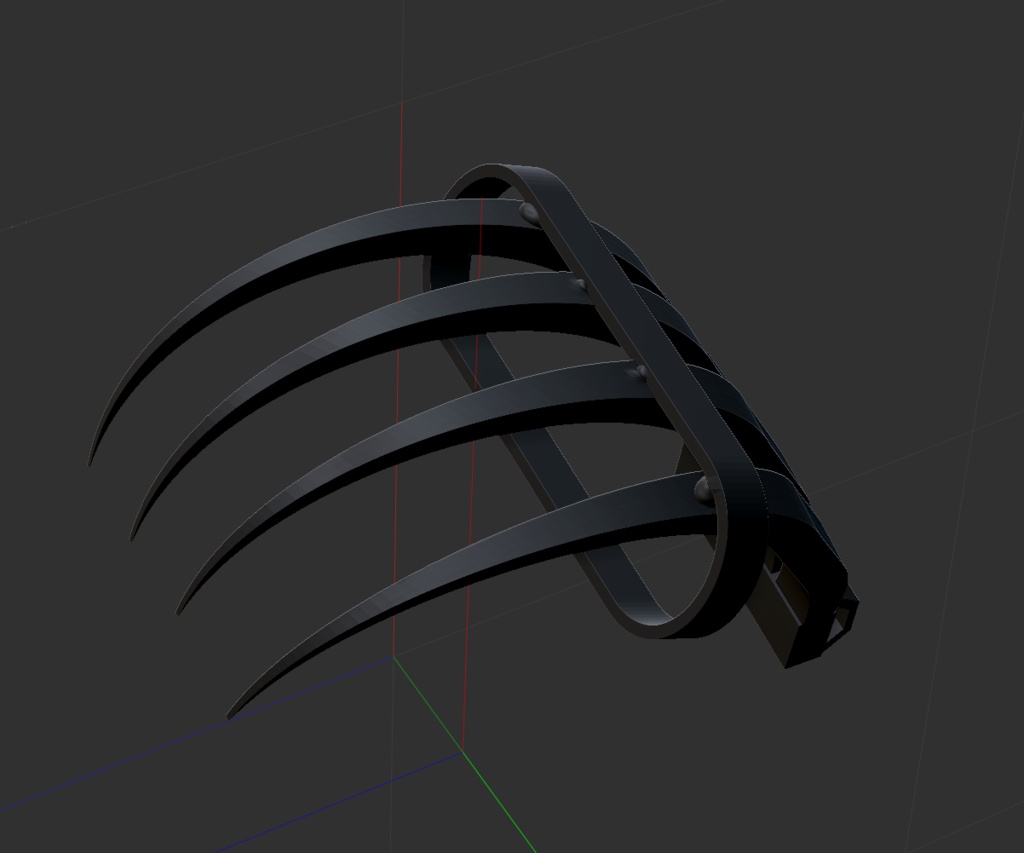 3D 手甲鉤(忍具)「.obj」