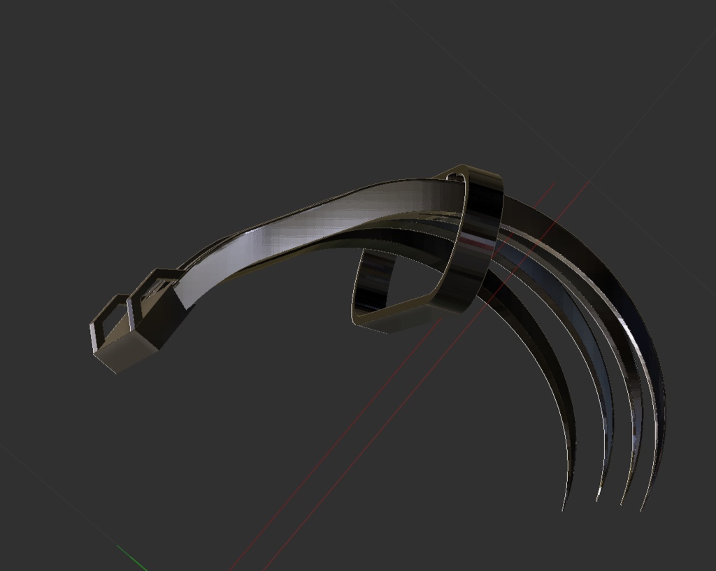 3D 手甲鉤(忍具)「.obj」