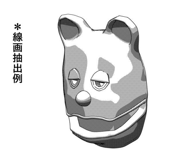 3D 不気味なクマの仮面 「.obj」