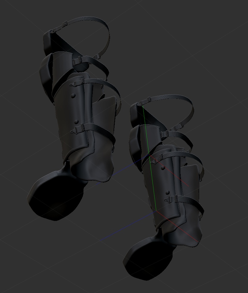 3D野球レガース 「.obj」