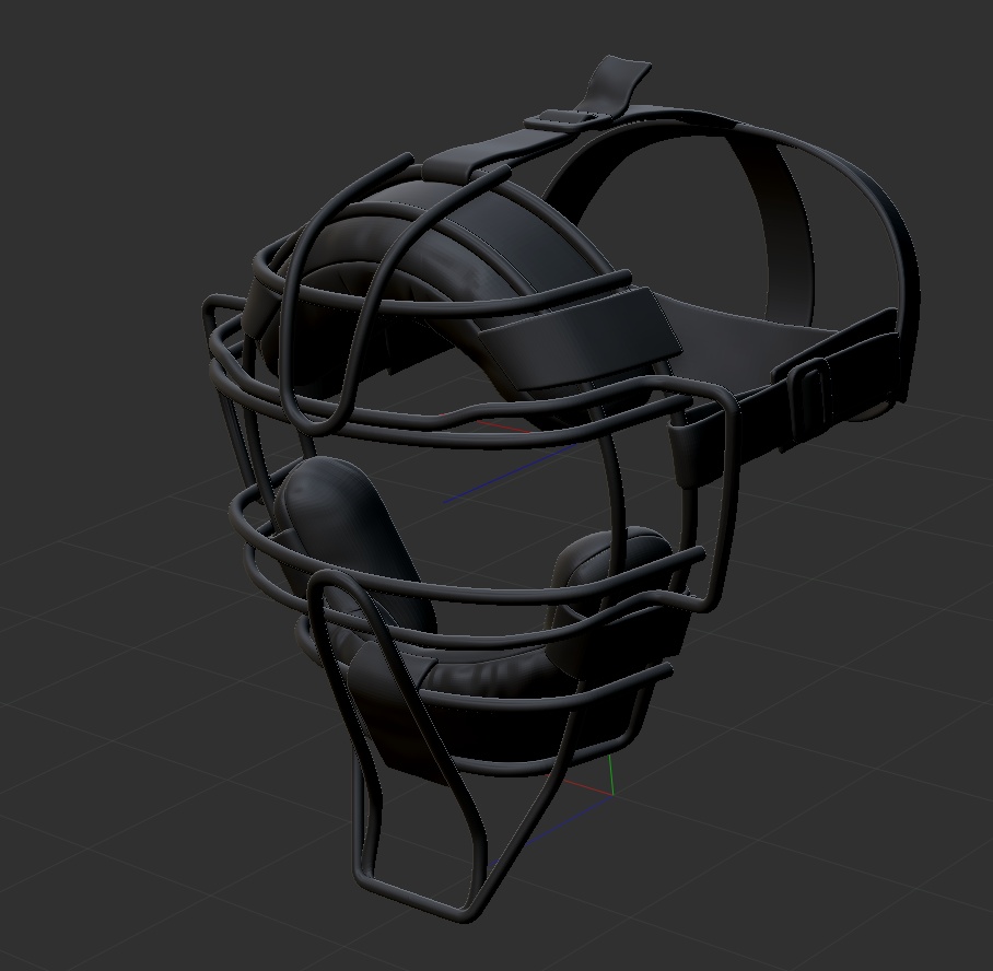 3D野球マスク 「.obj」