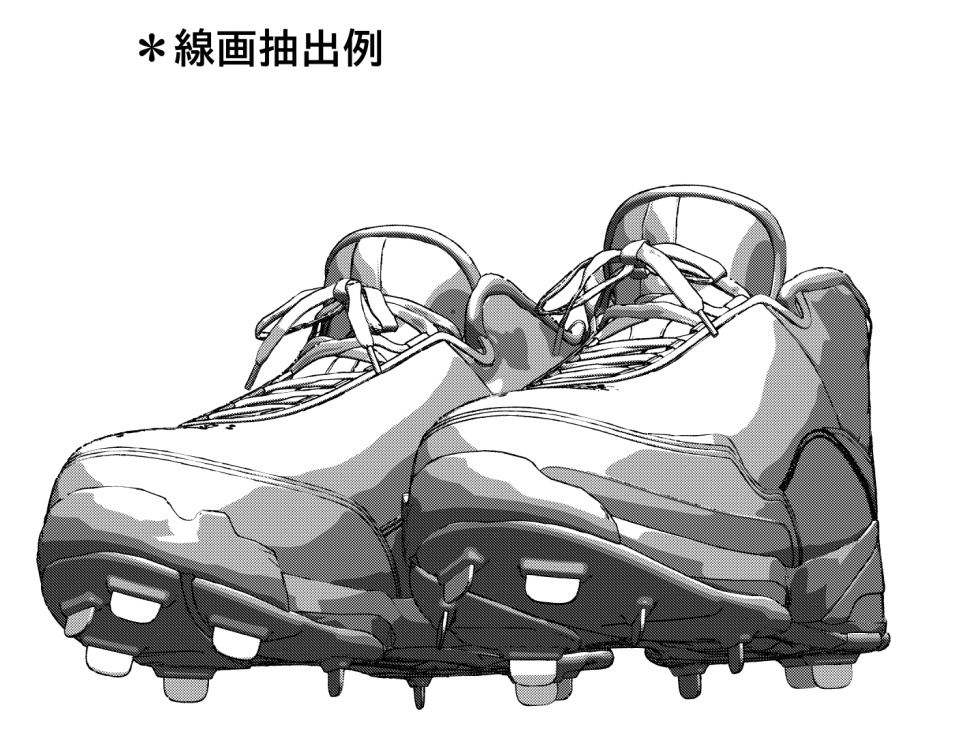 3D 野球用スパイク 「.obj」