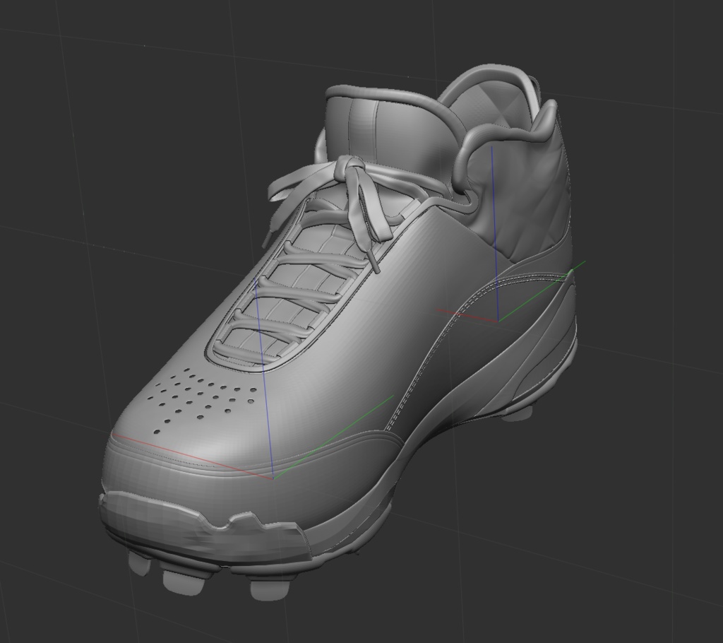 3D 野球用スパイク 「.obj」