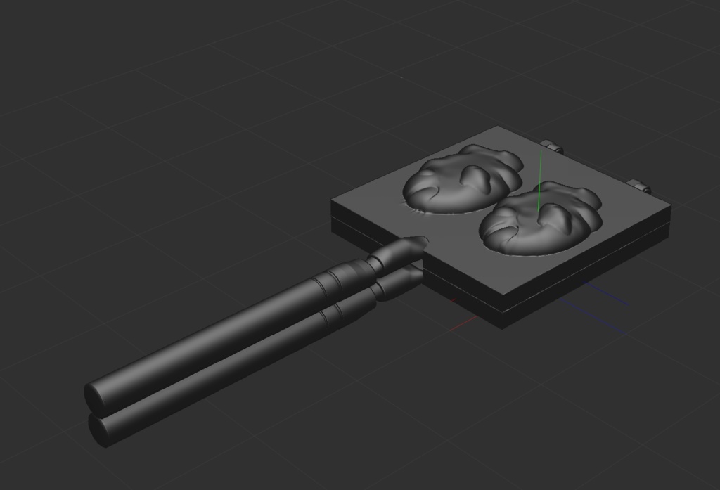 3Dたい焼き器(閉じる)「.obj」